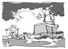 Cartoon: Hochwasser (small) by Kostas Koufogiorgos tagged hochwasser,unwetter,klima,flaschenpost,michel,überflutung,karikatur,koufogiorgos