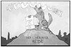 Cartoon: Hysterie und Fake News (small) by Kostas Koufogiorgos tagged karikatur,koufogiorgos,illustration,cartoon,islam,christentum,weihnachten,heidnisch,heide,wolf,luenburg,fake,news