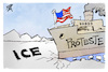 Cartoon: ICE-Brecher (small) by Kostas Koufogiorgos tagged karikatur,koufogiorgos,ice,eisbrecher,proteste,usa