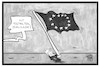 Cartoon: Juncker und die EU (small) by Kostas Koufogiorgos tagged karikatur,koufogiorgos,illustration,cartoon,juncker,eu,europa,fahne,flagge,gemeinschaft,europäisch