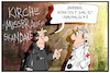 Cartoon: Kirchen-Doppelmoral (small) by Kostas Koufogiorgos tagged karikatur,koufogiorgos,illustration,cartoon,kirche,arzt,moral,missbrauch,arbeit,arbeitsrecht,justiz,urteil,skandal