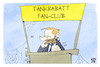 Cartoon: Kritik am Tankrabatt (small) by Kostas Koufogiorgos tagged karikatur,koufogiorgos,tankrabatt,lindner,fanclub,finanzminister