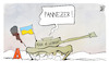 Cartoon: Leopard-Pannezer (small) by Kostas Koufogiorgos tagged karikatur,koufogiorgos,panzer,ukraine,waffe,panne,defekt,leopard