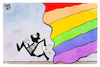 Cartoon: Liebe vs. Terror (small) by Kostas Koufogiorgos tagged karikatur,koufogiorgos,liebe,terror,terrorismus,regenbogenfahne,pride,csd