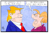 Cartoon: Merkel bei Trump (small) by Kostas Koufogiorgos tagged koufogiorgos illustration cartoon merkel trump besuch staatsbesuch macron privat deutschland usa beziehung