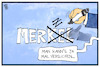 Cartoon: Merkel und Merz (small) by Kostas Koufogiorgos tagged karikatur,koufogiorgos,illustration,cartoon,merz,merkel,cdu,versuch,parteivorsitz,union