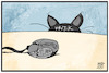 Cartoon: Mobile-Arbeit-Gesetz (small) by Kostas Koufogiorgos tagged karikatur,koufogiorgos,illustration,cartoon,mobile,arbeit,homeoffice,maus,katze,kritik,computer