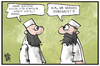 Cartoon: Moscheen-Aufsicht (small) by Kostas Koufogiorgos tagged karikatur,koufogiorgos,illustration,cartoon,moschee,imam,islam,religion,beamter,aufsicht,staat,kontrolle,überwachung,integration