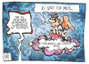 Cartoon: Münchner Sicherheitskonferenz (small) by Kostas Koufogiorgos tagged illustration,karikatur,cartoon,koufogiorgos,msc,münchen,sicherheitskonferenz,terrorismus,krieg,opfer,tod,himmel,wolke,politik