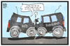 Cartoon: NATO-Gipfel (small) by Kostas Koufogiorgos tagged karikatur,koufogiorgos,illustration,cartoon,nato,russland,gipfel,abschreckung,aufprall,dialog,gespraech,konflikt,verteidigung,buendnis,auto,crash,diplomatie