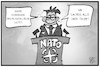 Cartoon: NATO-Gipfel (small) by Kostas Koufogiorgos tagged karikatur,koufogiorgos,illustration,cartoon,nato,abschlusserklärung,trump,gipfel,mitgliedsstaaten,militär,bündnis