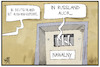 Cartoon: Nawalny (small) by Kostas Koufogiorgos tagged karikatur,koufogiorgos,illustration,cartoon,nawalny,russland,haft,gefängnis,lockdown,deutschland,menschenrechte,grundrechte,demokratie