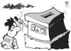 Cartoon: Neuwahlen (small) by Kostas Koufogiorgos tagged neuwahl,griechenland,euro,schulden,krise,drachme,wahlurne,jackpot,einarmiger,bandit,spiel,glück,politik,wirtschaft,karikatur,kostas,koufogiorgos