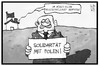 Cartoon: Polens Rechtsstaatlichkeit (small) by Kostas Koufogiorgos tagged karikatur,koufogiorgos,illustration,cartoon,eu,europa,ultimatum,erdogan,polen,tuerkei,solidaritaet,strafe,rechtsstaat,justizreform,politik