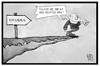 Cartoon: Populismus (small) by Kostas Koufogiorgos tagged karikatur,koufogiorgos,illustration,cartoon,europa,populismus,rechtspopulismus,rechts,weg,abgrund,anführer,politik,rechtsruck
