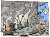 Cartoon: Prost Neujahr! (small) by Kostas Koufogiorgos tagged neujahr,silvester,feuerwerk,frieden,karikatur,koufogiorgos
