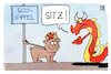 Cartoon: Putin und Xi (small) by Kostas Koufogiorgos tagged karikatur,koufogiorgos,putin,xi,sco,gipfel,russland,china,drache