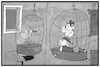 Cartoon: Quarantäne (small) by Kostas Koufogiorgos tagged karikatur,koufogiorgos,illustration,cartoon,quarantäne,vogel,corona,käfig,homeoffice,pandemie,epidemie,krankheit