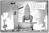 Cartoon: Raketen-Verspätung (small) by Kostas Koufogiorgos tagged karikatur,koufogiorgos,illustration,cartoon,rakete,weltraumbahnhof,altmaier,verspätung,wissenschaft,weltraum,all,space