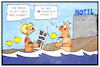 Cartoon: Reisewarnung Türkei (small) by Kostas Koufogiorgos tagged karikatur,koufogiorgos,illustration,cartoon,reisewarnung,tuerkei,urlaub,ferien,touristen,all,inclusive