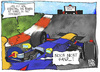 Cartoon: Rekordjäger Vettel (small) by Kostas Koufogiorgos tagged vettel formel motorsport schumacher auto rennen karikatur sport koufogiorgos
