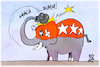 Cartoon: Republikaner (small) by Kostas Koufogiorgos tagged karikatur,koufogiorgos,elefant,usa,republikaner,schlag,boxen