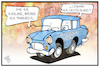 Cartoon: Richtungsstreit um Nordstream 2 (small) by Kostas Koufogiorgos tagged karikatur,koufogiorgos,illustration,cartoon,nordstream,pipeline,gas,energie,versorgung,auto,frankreich,eu,europa,deutschland,russland