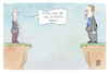 Cartoon: Scholz und Erdogan begegnen sich (small) by Kostas Koufogiorgos tagged karikatur,koufogiorgos,scholz,erdogan,begegnung,kluft,graben,tuerkei