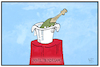 Cartoon: Spritpreise (small) by Kostas Koufogiorgos tagged karikatur,koufogiorgos,illustration,cartoon,sprit,champagner,preis,teuer,luxus,umwelt,bundesamt,klima,schutz,auto,mobilität