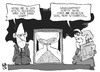 Cartoon: Steinbrück vs. Merkel (small) by Kostas Koufogiorgos tagged steinbrück,merkel,rede,sanduhr,bundestagwahl,umfrage,karikatur,koufogiorgos