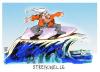 Cartoon: Streikwelle (small) by Kostas Koufogiorgos tagged verdi,öffentlicher,dienst,tarif,verhandlung,bsirske,kostas,koufogiorgos,