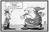 Cartoon: Supertrump (small) by Kostas Koufogiorgos tagged karikatur,koufogiorgos,illustration,cartoon,tuesday,usa,trump,wahl,kandidat,präsident,uncle,sam,super,politik