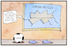 Cartoon: Tönnies (small) by Kostas Koufogiorgos tagged karikatur,koufogiorgos,illustration,cartoon,toennies,nrw,land,schadensersatz,corona,fleischindustrie,skandal
