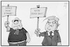 Cartoon: Trump-Demo (small) by Kostas Koufogiorgos tagged karikatur,koufogiorgos,illustration,cartoon,trump,demo,idiot,usa,wahl