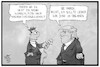 Cartoon: Trump lädt ein (small) by Kostas Koufogiorgos tagged karikatur,koufogiorgos,illustration,cartoon,trump,putin,kim,jong,un,nordkorea,russland,usa,journalist,frage,medien,interview