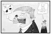 Cartoon: Trumps Kommunikation (small) by Kostas Koufogiorgos tagged karikatur,koufogiorgos,illustration,cartoon,trump,scaramucci,usa,präsident,kommunikationschef,zunge,pr,fluch