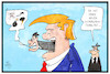 Cartoon: Trumps Kommunikation (small) by Kostas Koufogiorgos tagged karikatur,koufogiorgos,illustration,cartoon,trump,scaramucci,usa,präsident,kommunikationschef,zunge,pr,fluch
