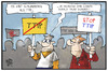 Cartoon: TTIP (small) by Kostas Koufogiorgos tagged karikatur,koufogiorgos,illustration,cartoon,ttip,trump,usa,protest,demonstrant