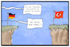 Cartoon: Türkei-Deutschland (small) by Kostas Koufogiorgos tagged karikatur,koufogiorgos,illustration,cartoon,tuerkei,deutschland,botschafter,graben,krise,diplomatie,bilateral