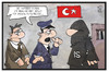 Cartoon: Türkei (small) by Kostas Koufogiorgos tagged karikatur,koufogiorgos,illustration,cartoon,tuerkei,putschist,gefangener,terrorist,polizei,polizist,is,gefängnis,haft,entlassung