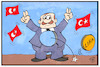 Cartoon: Türkische Lira (small) by Kostas Koufogiorgos tagged karikatur,koufogiorgos,illustration,cartoon,tuerkei,lira,waehrung,erdogan,geld,wirtschaft,wertverfall,umtausch,krise