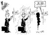 Cartoon: UBS (small) by Kostas Koufogiorgos tagged ubs,bank,schweiz,london,arbeit,job,kündigung,entlassung,karikatur,kostas,koufogiorgos