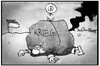 Cartoon: Ukraine-Konflikt (small) by Kostas Koufogiorgos tagged karikatur,koufogiorgos,illustration,cartoon,ukraine,krieg,frieden,politik,friedensgespräch,opfer