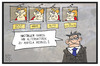 Cartoon: Unions-Kanzlerkandidatur (small) by Kostas Koufogiorgos tagged karikatur,koufogiorgos,illustration,cartoon,angela,merkel,kanzlerkandidatur,cdu,csu,alternative,kfrage,politik