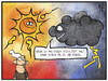 Cartoon: Unwetter (small) by Kostas Koufogiorgos tagged karikatur,koufogiorgos,cartoon,illustration,wetter,unwetter,sonne,wolke,wind,sturm,michel,folter,klima