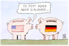 Cartoon: US-Haushalt (small) by Kostas Koufogiorgos tagged karikatur,koufogiorgos,usa,haushalt,deutschland