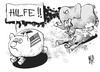 Cartoon: US-Haushaltsstreit (small) by Kostas Koufogiorgos tagged usa,haushalt,streit,fiskalklippe,sparschwein,esel,elefant,demokraten,republikaner,wirtschaft,karikatur,kostas,koufogiorgos