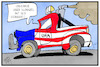 Cartoon: US-Klimaziele (small) by Kostas Koufogiorgos tagged karikatur,koufogiorgos,illustration,cartoon,usa,klima,klimaziel,verschmutzung,auto,abgas,klimaabkommen,umwelt