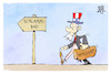 Cartoon: US-Wahlkampf (small) by Kostas Koufogiorgos tagged karikatur,koufogiorgos,schlamm,schlacht,bad,uncle,sam,usa,wahlkampf