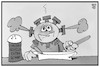 Cartoon: Verschärfte Corona-Regeln (small) by Kostas Koufogiorgos tagged karikatur,koufogiorgos,illustration,cartoon,corona,regeln,pandemie,essen,scharf,verschaerfung